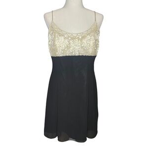 Vintage Y2K Scott McClintock Slip Dress - Beaded Bodice 14